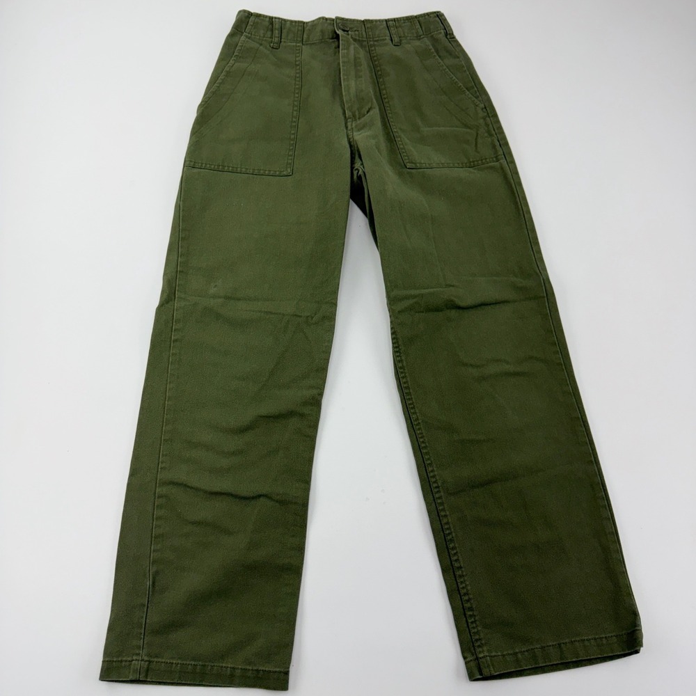 John Galt California Cargo Pants Womens 27 Olive Green Utility Straight Leg Y2K